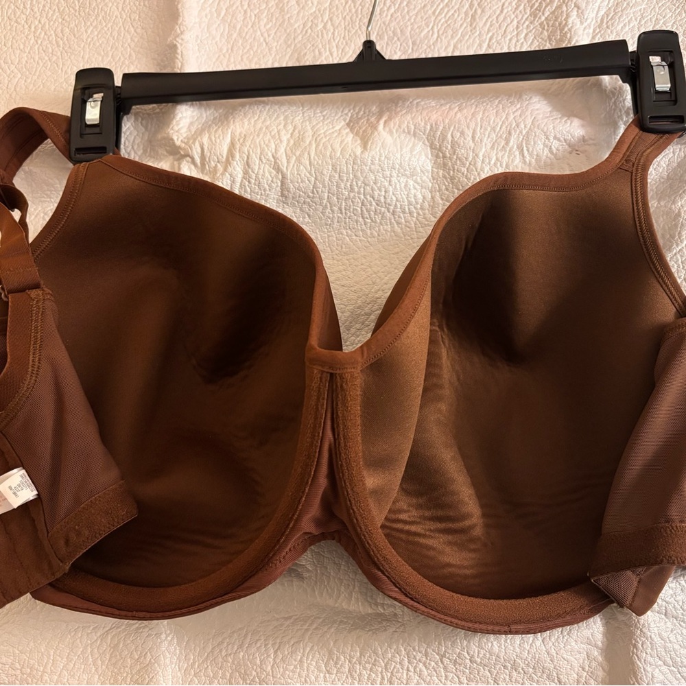 Cacique 40H Seamless T-Shirt Bra Full Coverage Underwire Brown Plus Size 40H/5D - Picture 3 of 4